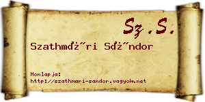 Szathmári Sándor névjegykártya