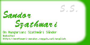 sandor szathmari business card