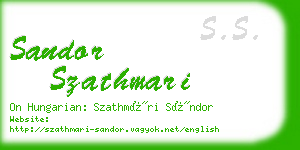 sandor szathmari business card